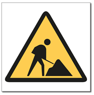 Werk in uitvoering bord / sticker